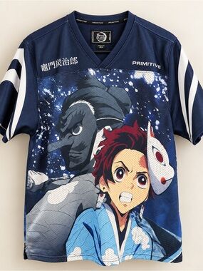 Primitive x Demon Slayer Tanjiro Anime Mesh Jersey - Size M